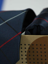 Blue Check Necktie & Pocket Square Giftset - TOSSIDO