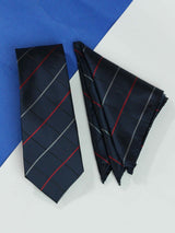 Blue Check Necktie & Pocket Square Giftset - TOSSIDO