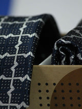 Blue Check Necktie & Pocket Square Giftset - TOSSIDO