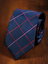 Blue Check Necktie & Pocket Square Giftset - TOSSIDO