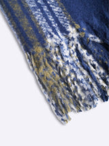 Blue Check Poly - Wool Muffler - TOSSIDO