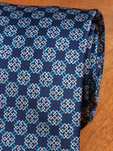 Blue Check Printed Necktie - TOSSIDO