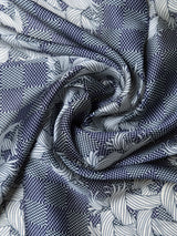 Blue Check Printed Satin Neckerchief - TOSSIDO