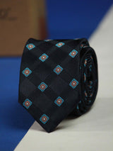 Blue Check Skinny Necktie - TOSSIDO