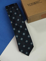 Blue Check Skinny Necktie - TOSSIDO