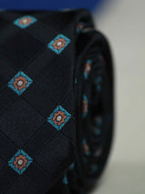 Blue Check Skinny Necktie - TOSSIDO