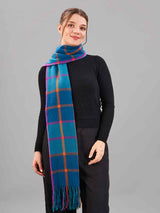 Blue Check Woolen Muffler - TOSSIDO