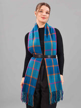 Blue Check Woolen Muffler - TOSSIDO