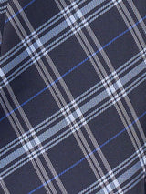 Blue Check Woven Cravat & Pocket Square Set - TOSSIDO