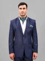 Blue Check Woven Cravat & Pocket Square Set - TOSSIDO