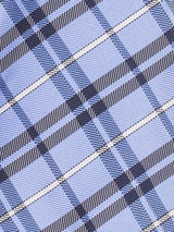 Blue Check Woven Cravat & Pocket Square Set - TOSSIDO