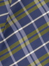 Blue Check Woven Cravat & Pocket Square Set - TOSSIDO