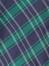 Blue Check Woven Cravat & Pocket Square Set - TOSSIDO