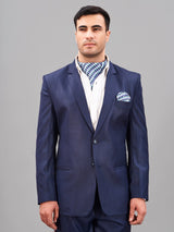 Blue Check Woven Cravat & Pocket Square Set - TOSSIDO