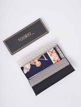 Blue & Cream Novelty Large Scarf - TOSSIDO