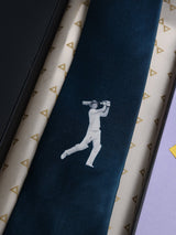 Blue Cricket Printed Necktie - TOSSIDO