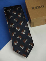 Blue Dog Woven Necktie - TOSSIDO