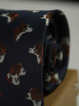 Blue Dog Woven Necktie - TOSSIDO