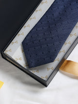 Blue Dots Woven Silk Necktie - TOSSIDO