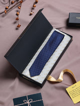 Blue Dots Woven Silk Necktie - TOSSIDO