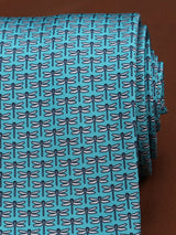 Blue Dragonfly Printed Necktie - TOSSIDO