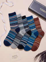Blue Fair Isle Socks – Pack of 5 - TOSSIDO