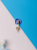 Blue Floral Brooch - TOSSIDO