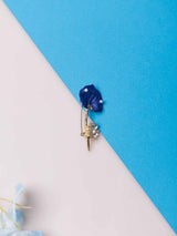 Blue Floral Brooch - TOSSIDO