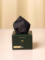 Blue Floral Jacquard Pocket Square - TOSSIDO