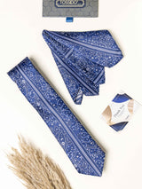 Blue Floral Necktie Gift - set - TOSSIDO