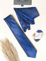 Blue Floral Necktie Gift - set - TOSSIDO