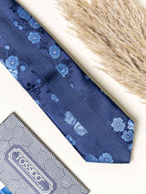 Blue Floral Necktie Gift - set - TOSSIDO