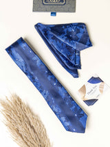 Blue Floral Necktie Gift - set - TOSSIDO