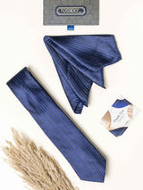 Blue Floral Necktie Gift - set - TOSSIDO