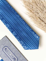 Blue Floral Necktie Gift - set - TOSSIDO