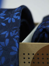 Blue Floral Necktie & Pocket Square Giftset - TOSSIDO