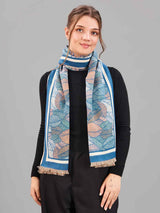 Blue Floral Premium Muffler - TOSSIDO