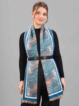 Blue Floral Premium Muffler - TOSSIDO