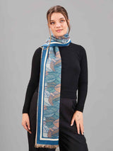 Blue Floral Premium Muffler - TOSSIDO