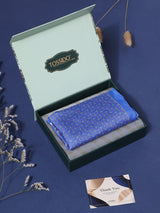Blue Floral Silk Pocket Square - TOSSIDO