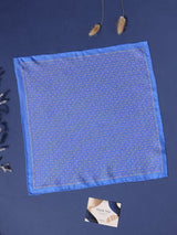 Blue Floral Silk Pocket Square - TOSSIDO