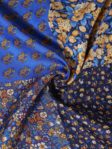 Blue Floral Silk Pocket Square - TOSSIDO