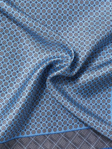 Blue Floral Silk Pocket Square - TOSSIDO
