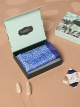 Blue Floral Silk Pocket Square - TOSSIDO