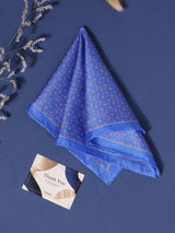 Blue Floral Silk Pocket Square - TOSSIDO