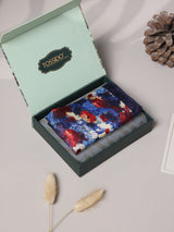 Blue Floral Silk Pocket Square - TOSSIDO