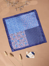 Blue Floral Silk Pocket Square - TOSSIDO