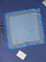 Blue Floral Silk Pocket Square - TOSSIDO