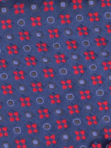 Blue Floral Woven Ascot & Pocket Square - TOSSIDO