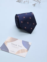Blue Floral Woven Silk Necktie - TOSSIDO